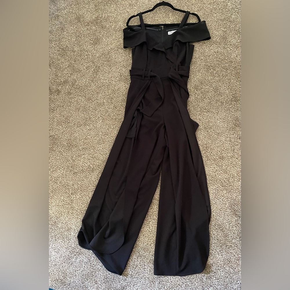 Women’s Size 6 Side Slit Black Jumpsuit